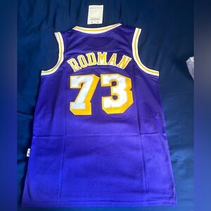 Los Angeles Lakers Basketball Jersey with Yellow Accents